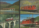 Delcampe - Chemin De Fer Zermatt - St Moritz, Furka-Oberalp-Bahn, Lot De 84 Cartes Couleurs Modernes (3) - Trains