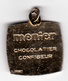 PORTE CLEF  MEUNIER écoliere écrivant  : " Mon Bon Chocolat ... " Signé L. Bichet Au Dos - Chocolat