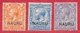 Nauru N°4 2p Orange, N°5 2,5p Bleu, N°6 3p Violet 1916-23 * - Nauru