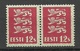 ESTLAND Estonia 1928 Michel 80 Thin Paper Type As A Pair MNH - Estonie