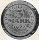 3 Marks 1922 F - 3 Mark & 3 Reichsmark