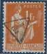 France Paix N°286 1 F Orange Oblitéré Du Cachet à Main De Facteur T Triangle Taxe - 1932-39 Vrede