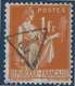 France Paix N°286 1 F Orange Oblitéré Du Cachet à Main De Facteur T Triangle Taxe - 1932-39 Paz
