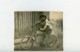 France Garconnet Sur Sa Moto Bicyclette Jeu D'Enfants Ancienne Photo Amateur 1930 - Personnes Anonymes