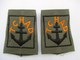 FOURREAUX D EPAULE TDM TROUPES DE MARINE TCHAD ORANGE MILITARIA - Equipement