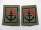 FOURREAUX D EPAULE TDM TROUPES DE MARINE TCHAD ROUGE  MILITARIA - Equipment