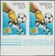 Sénégal 1988 Y&T 758 à 761. Coupe D'Afrique Des Nations De Football à Rabat. Non Dentelés, En Paires - Coupe D'Afrique Des Nations