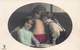 BEAUTIFUL YOUNG GIRLA & CUTE BOY-FAUVETTE OVAL WINDOW 1912 COLOR PHOTO POSTCARD 40752 - Sonstige & Ohne Zuordnung