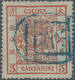 China: 1883, Large Dragon Thick Paper 3 Ca. Red Canc. Blue Seal "Peking" (Michel Cat. 350.-)- - Otros & Sin Clasificación