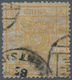 China: 1883, Large Dragon 5 Can. Yellow, Part "TINETSIN" Cds. Cancelled And Fresh Color, Natural Pap - Sonstige & Ohne Zuordnung