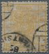 China: 1883, Large Dragon 5 Can. Yellow, Part "TINETSIN" Cds. Cancelled And Fresh Color, Natural Pap - Andere & Zonder Classificatie