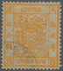 China: 1878, Large Dragon Thin Paper 5 Ca. Orange, Canc. Corner Strike "(C)USTOM(S)", Michel Cat. 42 - Autres & Non Classés