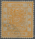 China: 1878, Large Dragon Thin Paper 5 Ca. Orange, Canc. Corner Strike "(C)USTOM(S)", Michel Cat. 42 - Andere & Zonder Classificatie