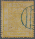 China: 1883, Large Dragon Thick Paper 5 Ca. Lemon, Canc. Part Blue Seal, Weak Impression (Michel Cat - Sonstige & Ohne Zuordnung