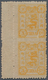 China: 1894, Dowager 3 Ca. Orange Yellow, A Vertical Pair With Interpanneau At Left, Variety: Imperf - Andere & Zonder Classificatie