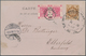 China: 1897, Tokyo Printing Coiling Dragon 4 C. Brown Tied Large Dollar "SHANGHAI 4 JUL 98" To Ppc ( - Sonstige & Ohne Zuordnung