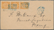 China: 1898, Coiling Dragon 1 C. Vertical Strip-3 Tied Two Strikes Of Blue Pa-kua With Apted Blue "F - Sonstige & Ohne Zuordnung