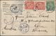 China: 1907, 2 X 2 Cent Red And 2x 10 C. Green On Scarce REGISTERED Picture Postcard From PEKING 8. - Autres & Non Classés