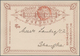 China - Shanghai: 1893, Card 1 C. Brown Canc. Vermilion "SHANGHAI LOCAL POST 11 N 96" W. Circular De - Other & Unclassified