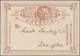 China - Shanghai: 1893, Card 1 C. Brown Canc. Vermilion "SHANGHAI LOCAL POST 11 N 96" W. Circular De - Andere & Zonder Classificatie