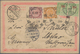 China - Ganzsachen: 1897, Card ICP 1 C. Uprated Coiling Dragon 1 C., 2 C. Tied Large Dollar "PAOTING - Cartoline Postali