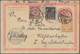 China - Ganzsachen: 1897, ICP 1 C. Canc. Black Pa-kua With "SHANGHAI LOCAL POST C FE 8 98" Alongside - Cartoline Postali