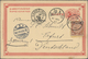 China - Ganzsachen: 1898, Card CIP 1 C. Question Part Uprated 3 C. "HANKOW 3 DEC 00" Via BPO To Vien - Postkaarten