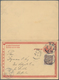 China - Ganzsachen: 1898, CIP Double Card 1+1 C. Uprated Coiling Dragon 1/2 C. Tied Boxed Dater "Sha - Postales