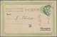 China - Ganzsachen: 1907, Card Oval 1 C. Light Green, Question Part Canc. "SHANG(HAI) LOCAL POS(T) D - Postales