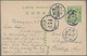 China - Ganzsachen: 1908, Square Dragon 1 C. Canc. Lunar Dater "Honan Likongshan -.6.25" Via Hankow - Ansichtskarten