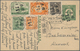 Delcampe - China - Ganzsachen: 1912/36, Four Cards With Kwangtung Boxed Daters: Flag 1 C. (2) Used "Hoshanhsien - Postales