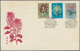 China - Volksrepublik: 1960/61, Chrysanthemums (S44), Complete Set Of 18 Used On 6 Official FDCs, Ti - Sonstige & Ohne Zuordnung