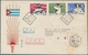 China - Volksrepublik: 1962, Support For Cuba, Set Of 3 Used On Official FDC Addressed To Hengelo, H - Autres & Non Classés