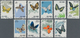 China - Volksrepublik: 1963, Butterflies Sets (S56I/II), Unused No Gum As Issued (Michel Cat. 600.-) - Autres & Non Classés