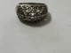 ANELLO ANTICO ARGENTO 925 INTARSIATO TRAFORATO BOMBATO RETRò VINTAGE SILVER. - Anelli