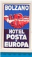 Bozen Bolzano Hotel Posta & Europa Etichetta Adesiva Hotel Tickets - Adesivi Di Alberghi