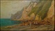 EDWARD WILLIAM CHARLTON (1859 - 1935) Oil On Board - Title: A LANDSLIDE - DEVON - Oelbilder