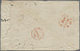 Aden: 1858 Cover From Bombay To ADEN Per Steamer "Auckland", Franked By 1855 4a. Black On Bluish Pap - Yemen