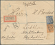 Aden: ADEN 1889: Registered Cover From Aden To Lübtheen, Mecklenburg, Germany Franked With India QV - Yémen
