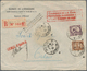 Französisch-Indochina: 1939, Boxed Vermilion "Bank Mail / Priviledged Expediting Without Delay / Exe - Brieven En Documenten