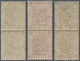 Hongkong: 1885, Vertical Pairs Of 20c. On 30c. Orange-red, 50c. On 48c. Yellowish Brown And $1 On 96 - Andere & Zonder Classificatie