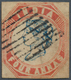Indien: 1854 Lithographed 4a. Blue & Red From 2nd Printing, Sheet Pos. 5, Used And Cancelled By Diam - 1852 Sind Province