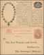 Delcampe - Indien: 1902-10: Four Unusual Covers And Postcards, With 1) KEVII. P/s Double Card ¼+¼a. With Advert - 1852 Provincie Sind