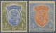 Indien: 1911-23 KGV. 15r. Blue & Olive And 25r. Orange & Blue Both Mint Lightly Hinged. The 25r. Wit - 1852 Provincie Sind