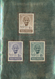 Indien: 1948 GANDHI Complete Set Of Four, Overprinted "SPECIMEN", Adhered To Gold Leaves Of Black Ve - 1852 Sind Province