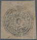 Indien - Feudalstaaten: JAMMU & KASHMIR 1874, 4a. Deep Black, Cut Square, Unused W/o Gum As Issued, - Andere & Zonder Classificatie