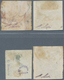 Iran: 1875, Lions Issue Complete Used Rouletted Set Of Four Stamps, Minor Faults And Thins, Two Cert - Iran