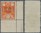 Iran: 1919-25, Two Overprinted Stamps Showing Varieties, Missing "1" And Off-set, Fine Pair For The - Iran
