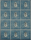 Japan: 1871, Dragons 100 Mon Plate I Native Laid Paper, A Block Of 12 (3x4) Pos. 12/14 To 36/38 With - Otros & Sin Clasificación