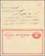 Japanische Post In China: 1892, UPU Ereply Card 2+2 Sen Uprated Offices In China 1899 20 S. Both Can - 1943-45 Shanghai & Nanjing
